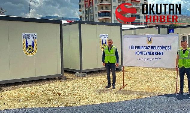 Lüleburgaz Belediyesi’nden Malatya’ya konteyner dayanağı