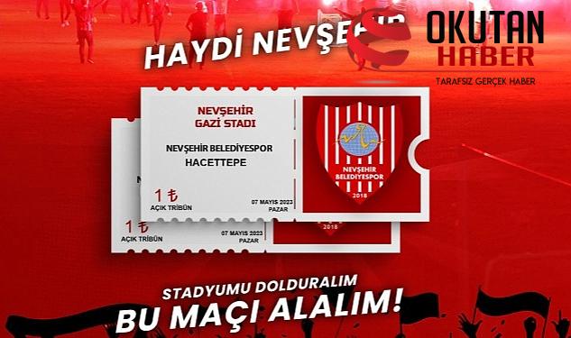 Nevşehir Belediyespor-Hacettepe Karşılaşması İçin Bilet Fiyatları 1 TL’ye Düşürüldü