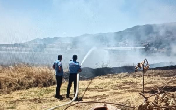 Gaziantep’te anız yangını; 45 dönüm ile ağaçlar küle döndü