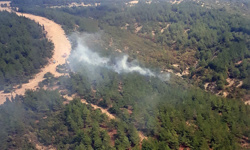 Çanakkale'de yıldırım düşmesi sonucu 6 noktada orman yangını çıktı