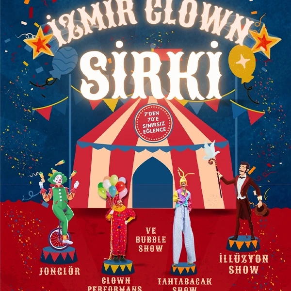 İzmir Clown Sirki 03 Aralık 2023, Pazar, 14:30 Foça Reha Yurdakul Kültür Merkezi'nde