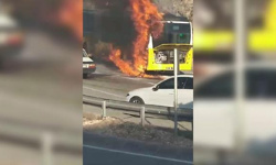 Şanlıurfa’da halk otobüsü yandı