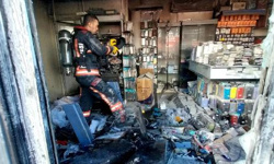 Malatya’da konteyner iş yerinde yangın