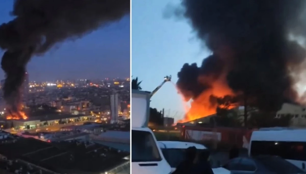 İstanbul Küçükçekmece’de Fabrikada Yangın Çıktı! İşçiler Mahsur mu Kaldı?