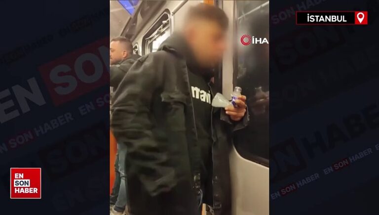 İstanbul’da metroda uyuşturucu madde kullanan genç