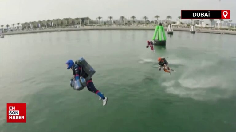 Dünyanın ilk jetpack yarışı Dubai’de yapıldı