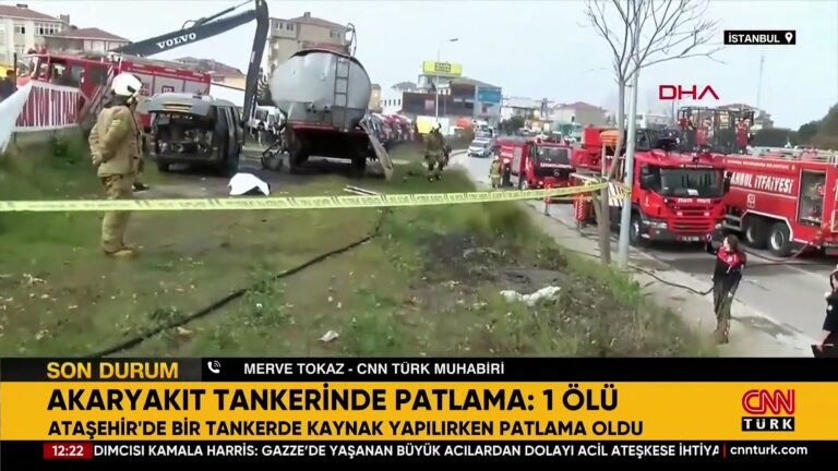 Ataşehir’de bir tankerde kaynak yapılırken patlama oldu; 1 ölü