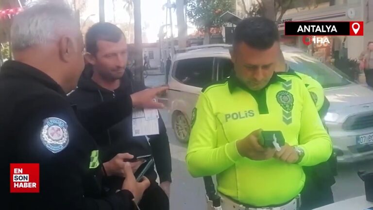 Antalya’da sürücü alkolmetreyi üflemeyi kabul etmedi: Eşim üflesin