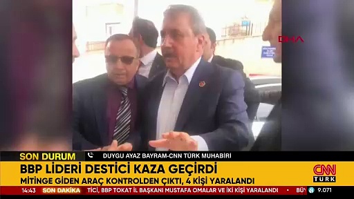 SON DAKİKA: BBP Genel Başkanı Mustafa Destici’nin de içinde bulunduğu makam aracı kaza yaptı