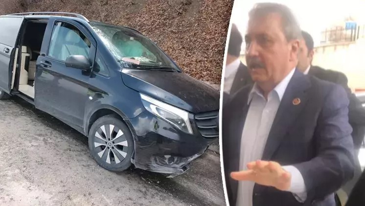 BBP Genel Başkanı Mustafa Destici’nin içinde bulunduğu makam aracı kaza yaptı