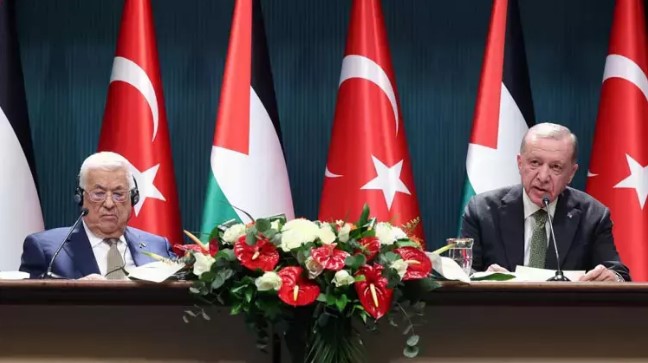 Cumhurbaşkanı Erdoğan, Filistin Devlet Başkanı Abbas ile ortak basın toplantısı gerçekleştirdi