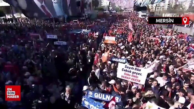 Cumhurbaşkanı Erdoğan Mersin’de düzenlenen mitinge katıldı