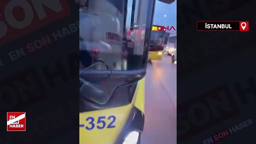 İstanbul’da kazan yapan İETT şoförü,  otobüsü sürücünün üzerine sürdü
