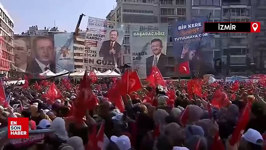 Cumhurbaşkanı Erdoğan, İzmir’de coşkuyla karşılandı