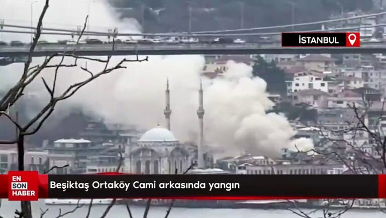 Beşiktaş Ortaköy cami arkasında yangın